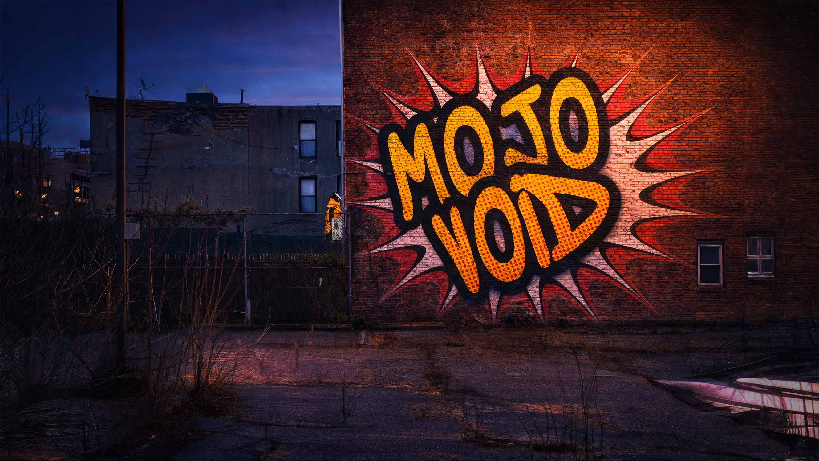 Mojo Void comic style logo background